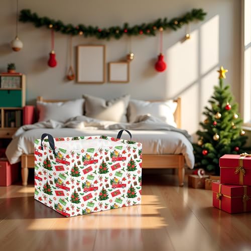 Waterproof Rectangular Christmas Storage Basket - Collapsible Bin