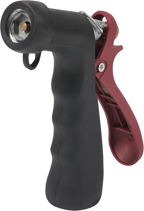 Industrial Nozzle - Heavy-Duty Hot & Cold Water Hose Nozzle for Enhanced Comfort | Red & Black