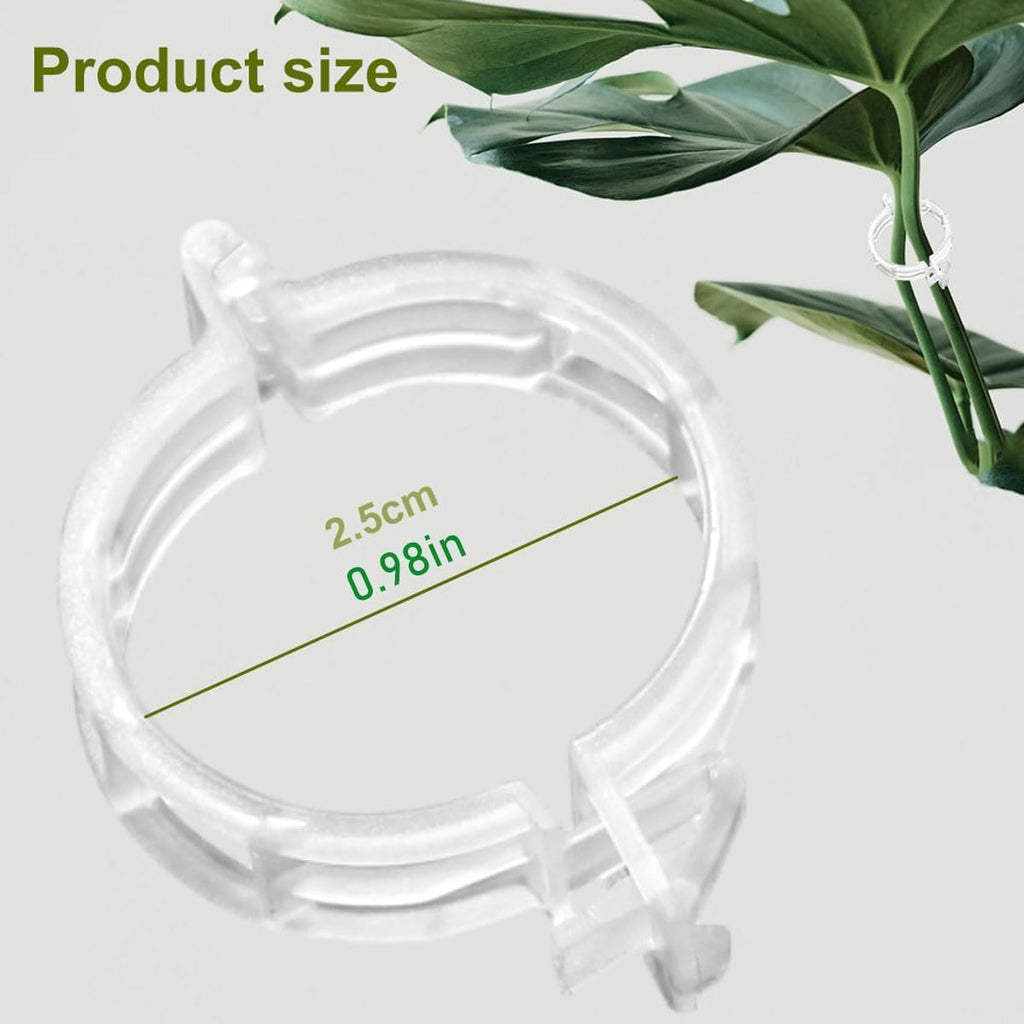 Skiennix Plant Support Clips - Reusable Green Clips for Tomato & Climbing Plants | 50 Pack