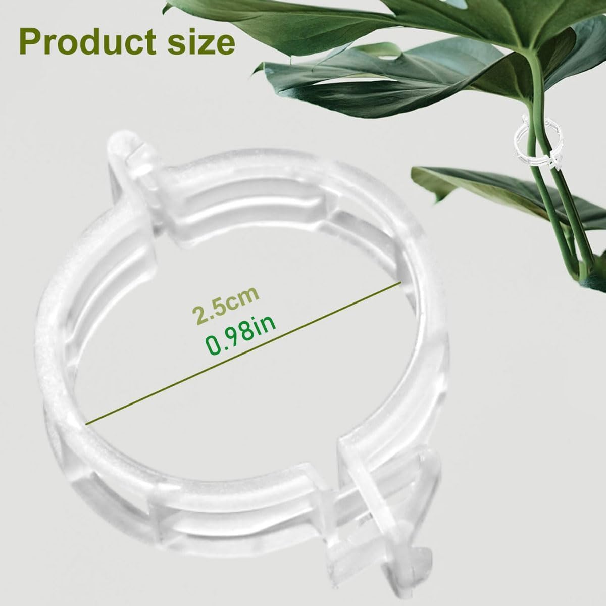 Skiennix Plant Support Clips - Reusable Green Clips for Tomato & Climbing Plants | 50 Pack