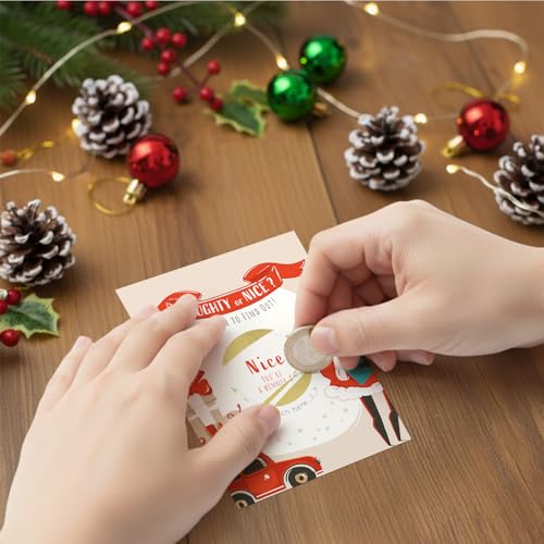 Naughty or Nice Christmas Scratch-Off Cards - 40-Pack Game