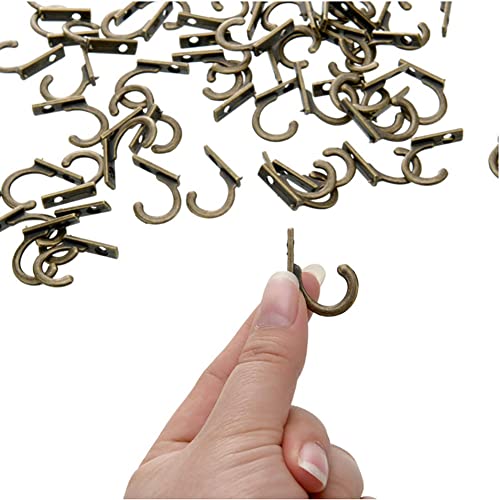 10 Zinc Alloy Antique Wall Hooks for Keys, Towels, and Coats - Bronze