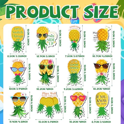 12-Pcs Pineapple Magnets for Cruise Doors & Home Decor
