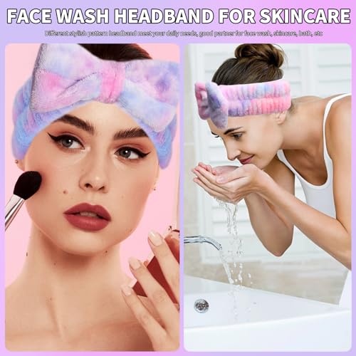 Microfiber Face Wash Headband 2Pcs Soft Bow Skincare Spa Headband