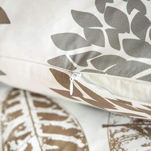 Phantoscope Set of 4 Fall Leaf Geometric Pillow Covers 18" x 18"