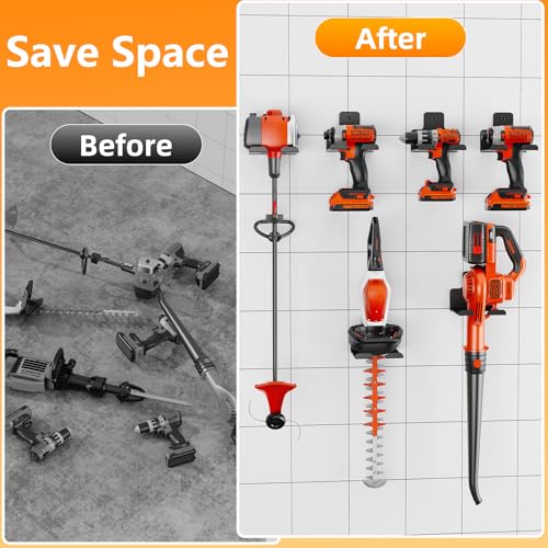 Heavy-Duty Wall-Mounted Tool Organizer for Garden Tools