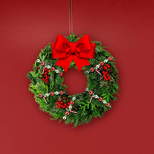 15ft Christmas Beaded Garland with Candy Cane Design for Holiday Decorations