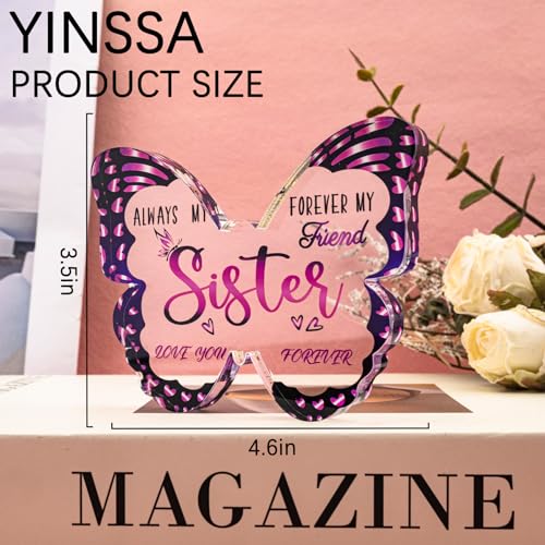 Sister Gift Acrylic Butterfly Plaque - Heartfelt Friendship Gift for Women