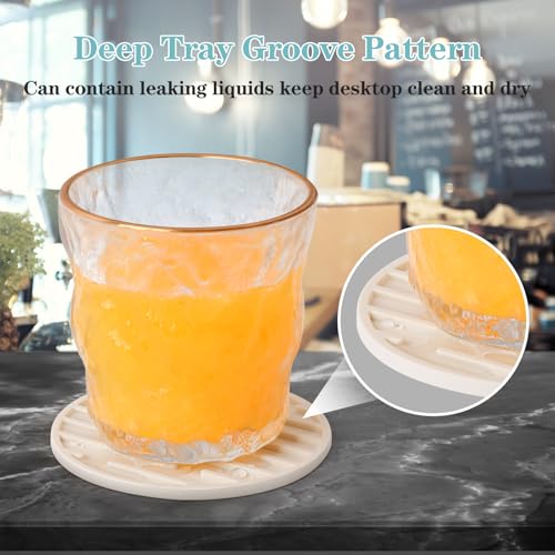 Heat Resistant Silicone Coasters - Non-Slip Drink Mats (4 Pack)