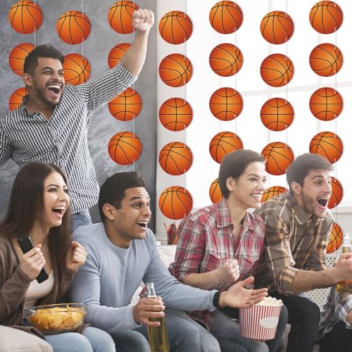 Basketball Party Decorations - 4 Packs Banner Garland with Cutouts