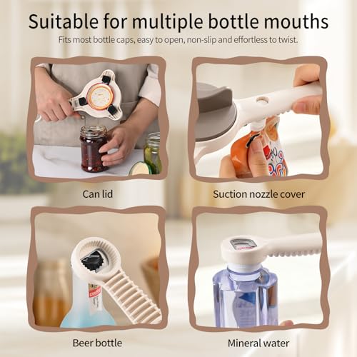 BOMARCES 4-in-1 Adjustable Jar Opener for Seniors & Weak Hands