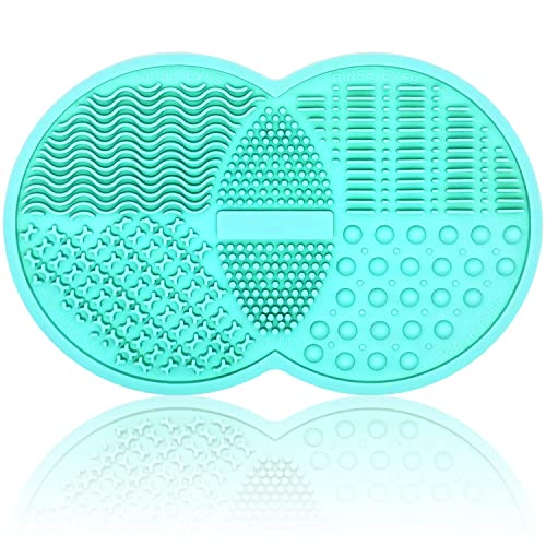 MR LION Silicone Makeup Brush Cleaner Mat and Foldable Bowl Set - Green