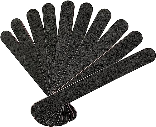Professional Double-Sided Black Emery Board Nail Files 10-Pack