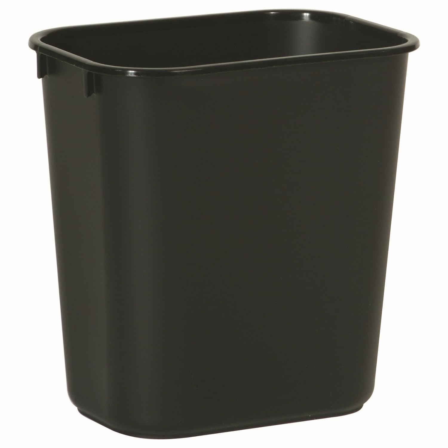 Rubbermaid Commercial Products FG295500BLA Rubbermaid Commercial 295500BK Deskside Plastic Wastebasket, Rectangular, 3 1/2 gal, Black