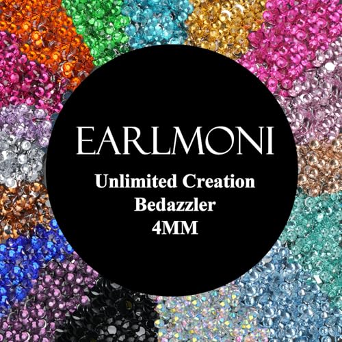 EARLMONI 18000 Pcs Resin Jelly Rhinestones 4mm Flatback Bedazzling Kit