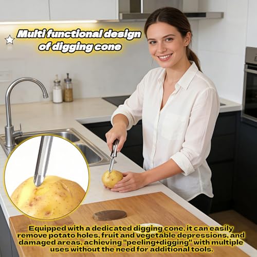 Professional Stainless Steel Vegetable Peeler with Rotary Blade