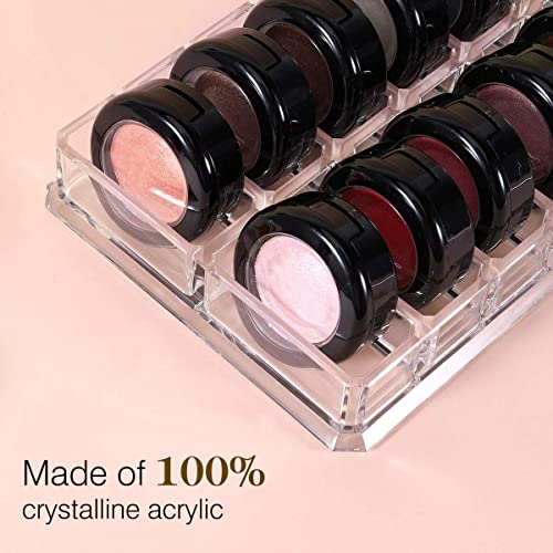 Luxspire 16-Slot Acrylic Eyeshadow Organizer, 8.62x4.72x0.98 Inch