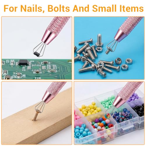 Sibba 4-Pack Piercing Ball Grabber Tool - Stainless Steel 4-Claw Jewelry Changing Tool