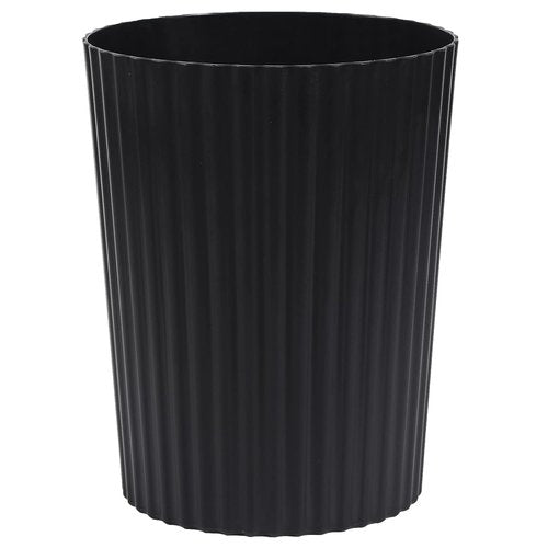 JiatuA Small Trash Can - Round Plastic Wastebasket for Bathroom, Kitchen, and Home Office - Black