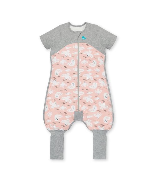 Love To Dream Organic Toddler Wearable Blanket - Super Soft Sleeping Sack with Footies, 1.0TOG Pink (24-36 Mo)