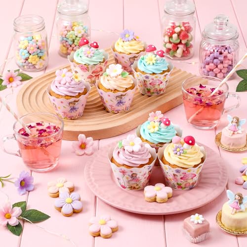 Fairy Cupcake Decoration Set - 96 Pcs with Toppers & Wrappers