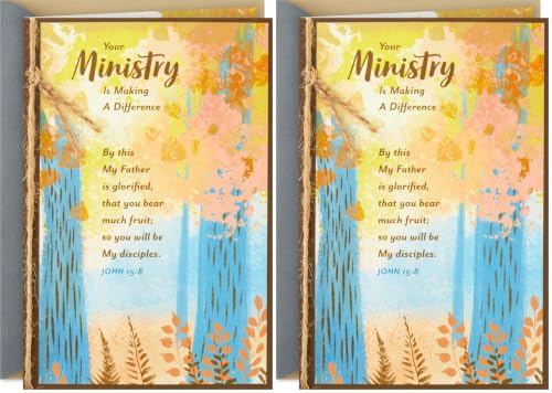 Thank You Card for Minister - Making a Difference (Pack of 2)