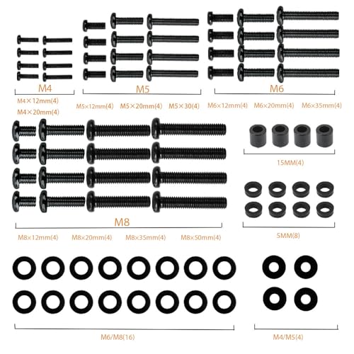 Universal TV Mounting Hardware Kit - M4 M5 M6 M8 Screws for VESA Mounts