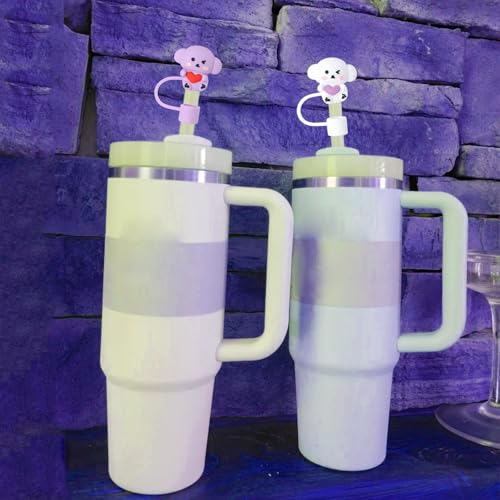 Cute Silicone Plum Blossom Straw Toppers for 10mm Straws