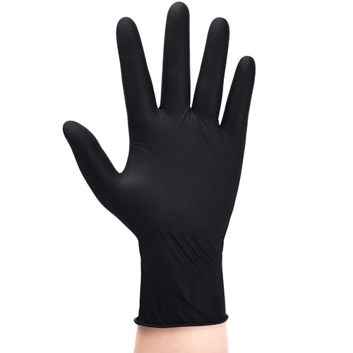 Black Vinyl Exam Gloves - 4 Mil Thickness | Nitrile Exam Gloves - 5 Mil, 100-Count Box (Medium)
