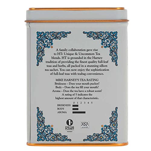 Harney & Sons Vanilla Comoro Decaffeinated Tea - 20 Sachets (Pack of 2)