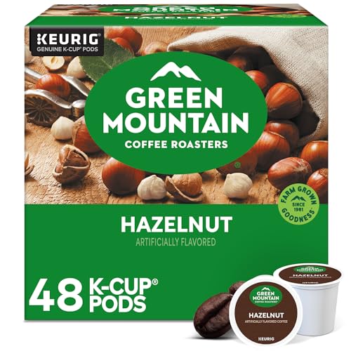 Green Mountain Hazelnut Coffee K-Cup Pods - Light Roast, 48 Count