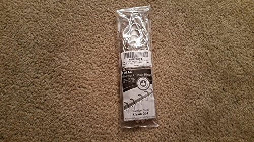 LIHAO Brushed Nickel 12-Piece Rustproof Stainless Steel Shower Curtain Rings Hooks