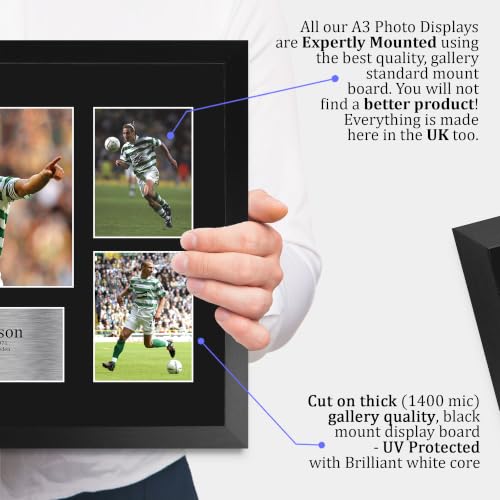 Football Memorabilia Signed Photograph Display 16x12 Inches Framed - Henrik Larsson