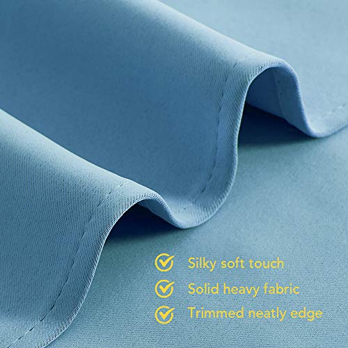 NICETOWN Thermal Insulated Blackout Curtains, Teal Blue, 42x45, Set of 2