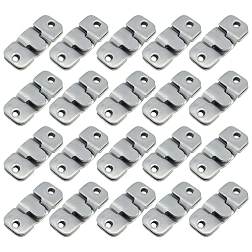 20 Pcs Metal Sectional Couch Connectors, 44x19mm Interlocking Sofa Bracket