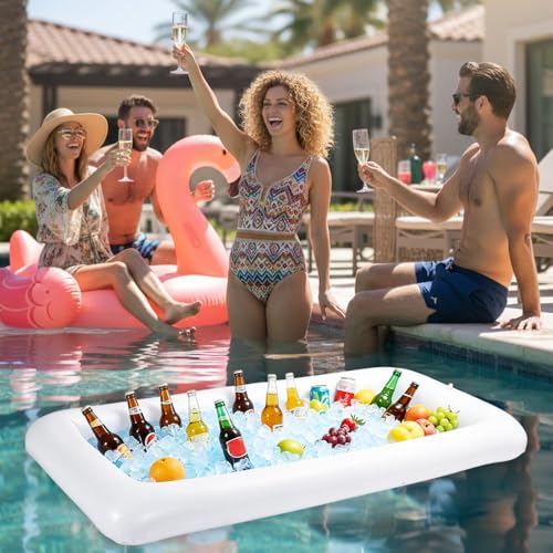 Inflatable Ice Serving Bar 52" x 24" with Drain Plug for Outdoor Parties