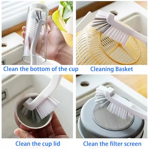 Versatile Crevice Cleaning Brush Set with Ergonomic Handles