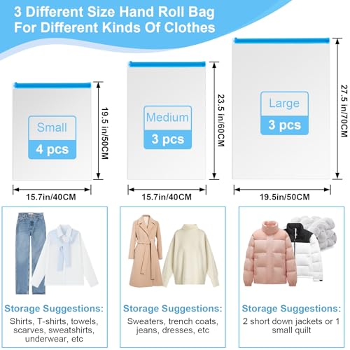10 PCS Compression Bags Set - Space Saver for Travel & Home