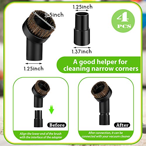 Honoson 2 Pack Vacuum Dust Brush Attachments for Tight Spaces, 1.25 Inch