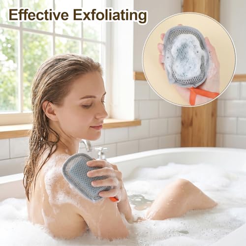 Grevosea 4 Pack Mesh Soap Saver Bag Exfoliating Pouch with Drawstring