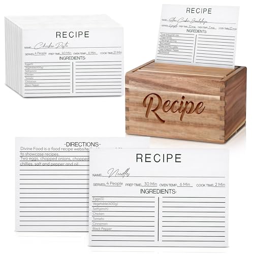 50 Count Blank Double-Sided Recipe Cards 4x6 Inches - Perfect for Bridal Showers