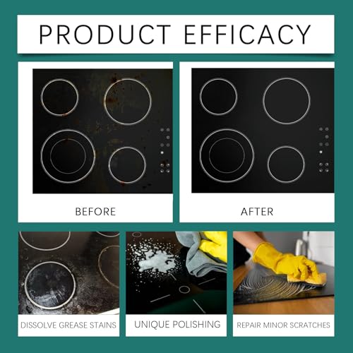 Truey 3-in-1 Glass Cooktop Cleaner - Non-Abrasive Stove Top Polish