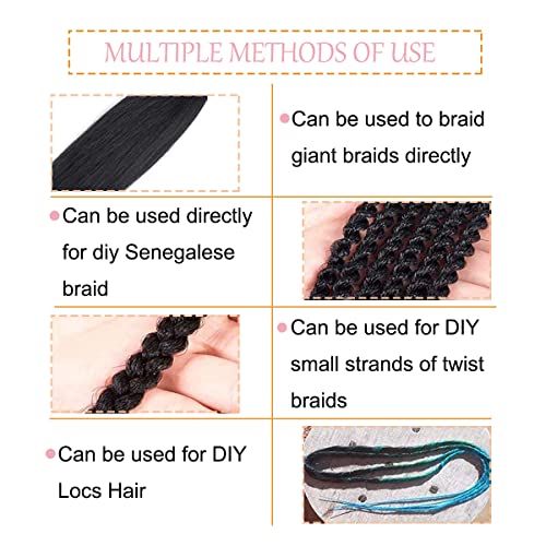 Ombre Pre Stretched Braiding Hair Extensions 26 Inch Blonde 3 Packs