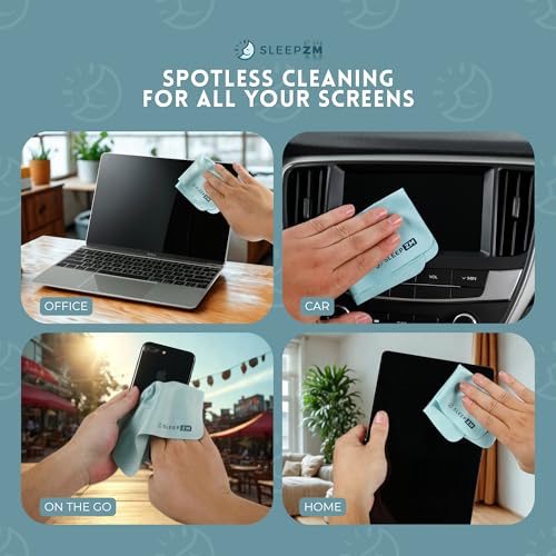 Sleep ZM Microfiber Cleaning Cloths - 3 Pack for Blue Light Glasses