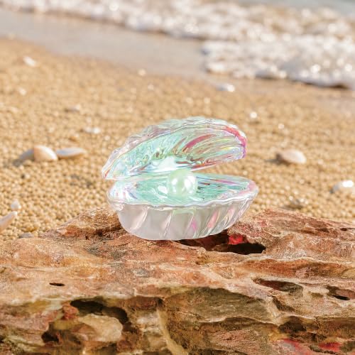 Iridescent Pearl Shell Glass Aquarium Decor for Betta Tanks