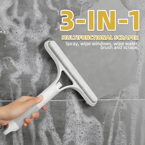 3-in-1 Spray Window Squeegee Cleaner with Built-in Spray Bottle, 3 Pack