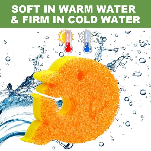 SmilePowo 5-Pack Dual-Sided Non-Scratch Kitchen Sponges