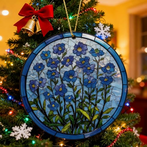Flax Flowers Christmas Ornament 2025 - Elegant Gift for Gardeners