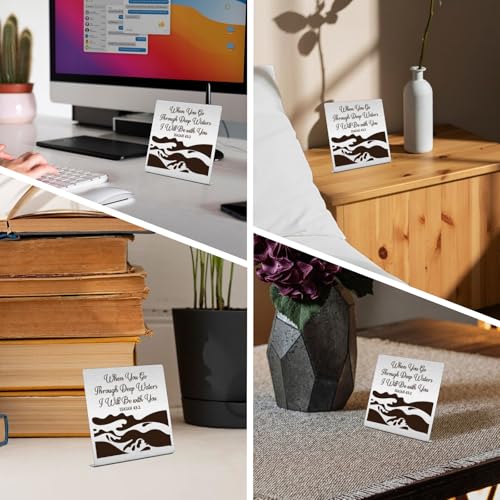 Inspirational Bible Verse Decor Sign - Christian Gifts for Home & Office