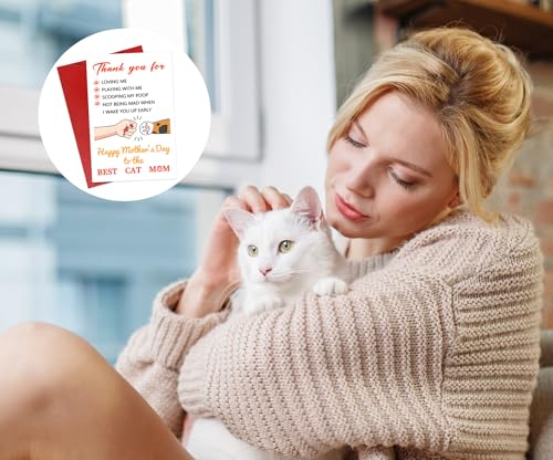 Funny Cat Mom Mother's Day Card with Envelope - Perfect Gift